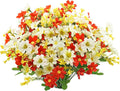 Uieke Artificial Fake Flowers, 6 Bundles Daisy Mums Flowers Outdoor UV Resistant No Fade Greenery Shrubs Plastic Flowers Indoor Outside Hanging Planter Home Wedding Office DIY Garden Porch Décor