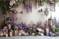 YongFoto Elegant Flower Wall Backdrop 9x6ft Floral Butterfly Candle Photography Background Baby Bridal Shower Wedding Girl Birthday Party Banner Room Decor Portrait Photoshoot Wallpaper Photo Booth