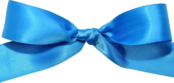 Morex Ribbon Double Face Satin Ribbon 7/8" X 50 YD Aegean Blue Ribbon for Gift Wrapping, Birthday Gift Cards, Satin Dress for Women, Silk Ribbons for Crafts, Wedding Gifts for Couple