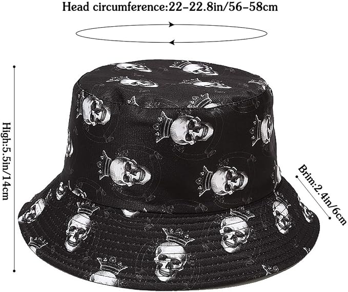 Malaxlx Unisex Bucket Hat Beach Sun Hat Aesthetic Fishing Hat for Men Women Teens, Reversible Double-Side-Wear
