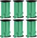 PMU Curling Ribbon -Crimped Texture Curling Ribbons for Gift Box Wrapping, Florist Flowers, Birthday Party Decorations, Festival Art Craft &Christmas Décor - Emerald Green 3/8 Inch X 250 Yards, Pkg/6