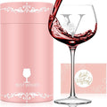 Personalized Gifts for Women, Monogrammed A-Z Wine Glass Customized Gift, Unique Christmas Birthday Gifts for Women Her Mom Friend Sister Wife Daughter Nurse (V)