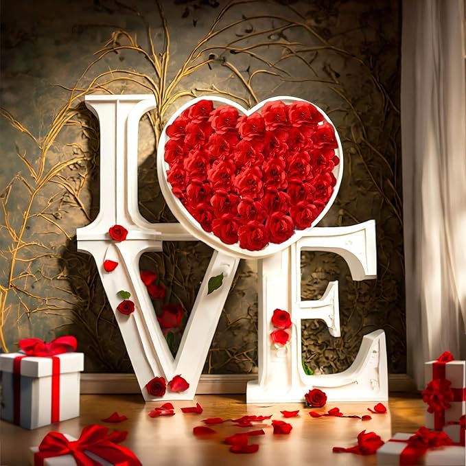 Bright Creations Red Flowers for Centerpieces - 50 Count, 3-Inch Stemless Silk Flower Heads, Red - Bulk Faux & Artificial Roses for Decoration - DIY Crafts & Wedding Decor