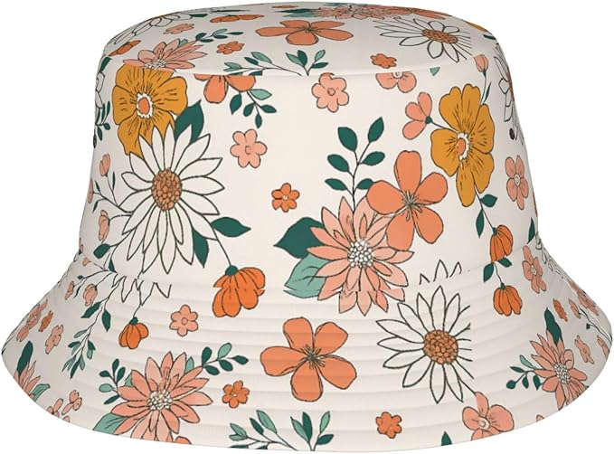 Rustic Autumn Cows and Pumpkins Bucket Hat Novelty Sun Hats Trendy Fisherman Cap for Men and Women