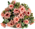 KAOYOO 4 PCS Artificial Rose Bouquet Short Stems for DIY Wedding Decoration Bridal Bouquet Home Decorations(4-PCS)