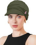 Chemo Headwear Viscose Newsboy Cap for Women Fall and Winter Hats