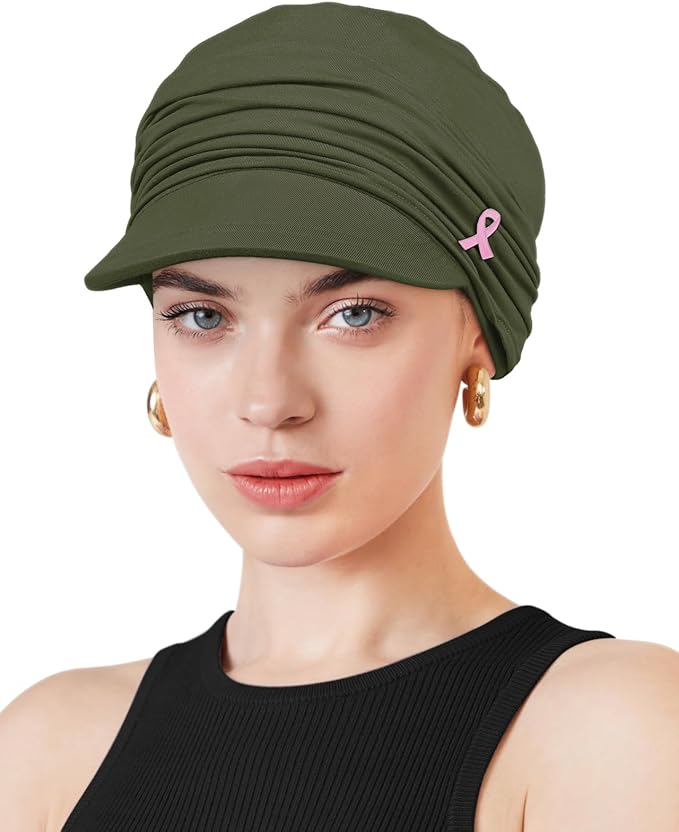 Chemo Headwear Viscose Newsboy Cap for Women Fall and Winter Hats