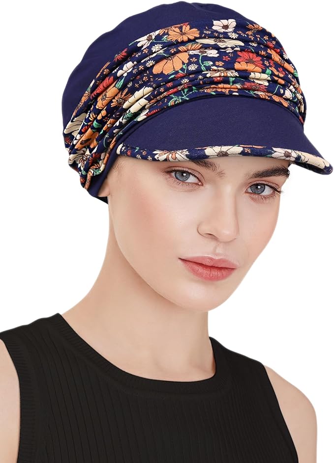 Chemo Headwear Viscose Newsboy Cap for Women Fall and Winter Hats