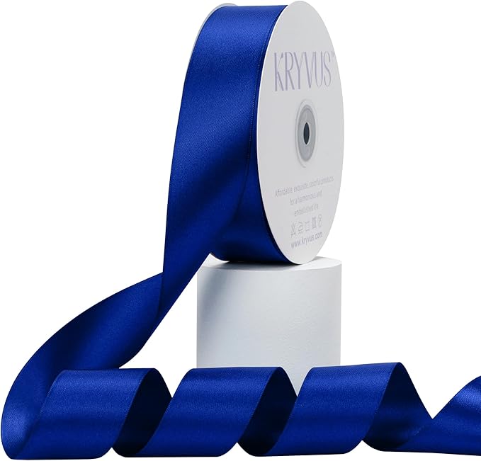 Royal Blue Satin Ribbon, 1.5 Inch X 50 Yards, Premium Polyester Satin for Gift Wrapping, Crafts, Wedding Decor