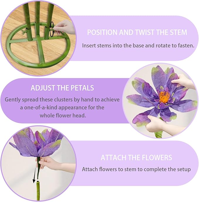 5.6 Ft Giant Daisy Flowers for Decoration,Big Artificial Fake Daisy,Large Crepe Paper Flowers for Home Decor Garden,Hotel,Office,Photography Props,Wedding,Art Gallery,Shop Window Display(Purple)