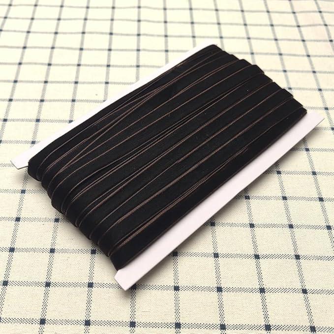 Chenkou Craft Coffee 25 Yards 3/8" Velvet Ribbon Lots Bulk (Coffee, 3/8"(10mm))