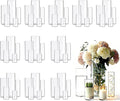 Cylinder Glass Bud Vases Set of 60 Clear Flower Vase for Centerpieces Shelf, Modern Small Vases for Living Room Bedroom Office Home, Decor for Wedding House Warming Party