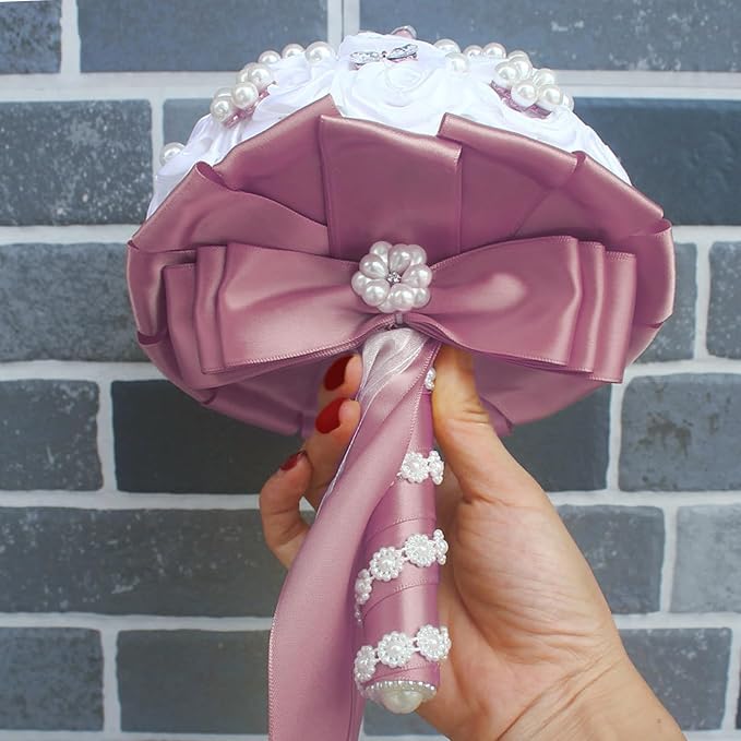 Double Face Rose Mauve Satin Ribbon 1-1/2 inch X 50 Yards Polyester Rose Mauve Ribbon for Gift Wrapping Very Suitable for Weddings Party Hair Bow Invitation Decorations and More