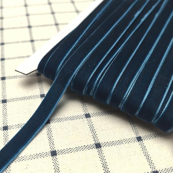 Chenkou Craft 25 Yards 3/8" (10mm) Velvet Ribbon Lots Bulk (Turquoise, 3/8"(10mm))