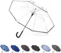 Totes InBrella - Reverse Close Umbrella with Invisible Water Repellent Coating - Auto Close, Inverted, Dripless, and Stormproof for Rainy Weather