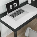 Pure White Plastic Table Cover Protector, 30" x 60" Waterproof Easy Flat PVC Desk Pad Mat, 1.5mm Thick Rectangle Vinyl Table Top Protector for Dining Room Table, Office, Dresser