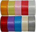 1-1/2 Inch Double-Faced Satin Ribbon 50 Yards Set,“Morning Meadow”–10 Nature Colored Ribbon Bulk for Gift Wrapping, Crafts, Flower Bouquet, Christmas Easter Wedding Party Decor, Hair & Bows