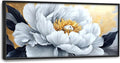 Flower Large Wall Art Framed Gold Wall Decor for Living Room Abstract Floral Pictures Oversized Canvas Print Painting Modern Extra Large Framed Artwork for Bedroom Office Home Decor 60"x30"