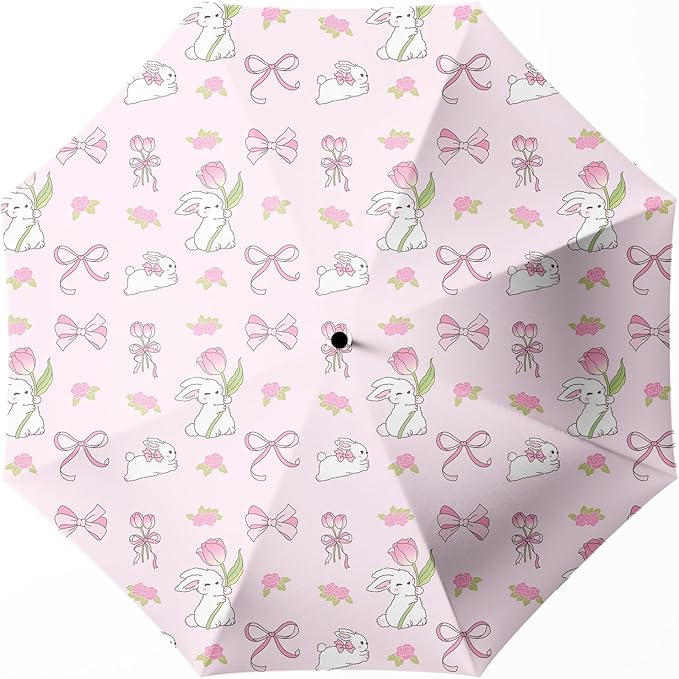 Small Compact Travel Automatic Folding Umbrella for Women, Portable Lightweight, Rain, Wind, UV Sun Shade