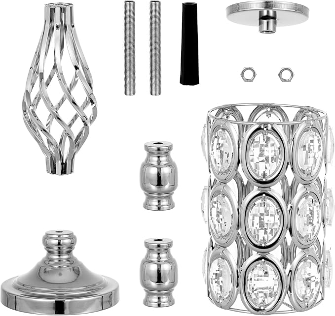 Set of 10 Metal Diamond Crystal Wedding Centerpiece Vases for Tables, 24in Silver Versatile Tall Flower Holders Centerpiece Flower Stands for Wedding Party Reception Home Décor
