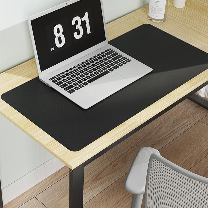 Black Plastic Table Cover Protector, 30" x 60" Waterproof Easy Flat PVC Desk Pad Mat, 1.5mm Thick Rectangle Vinyl Table Top Protector for Dining Room Table, Office, Dresser