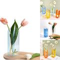 Acrylic Vase for Home Decor, Modern Arch Centerpiece Vase for Table Décor, Acrylic Flower Vase in Fresh Green, Minimalist Decorative Vase for Dining Room or Wedding Display (Green)