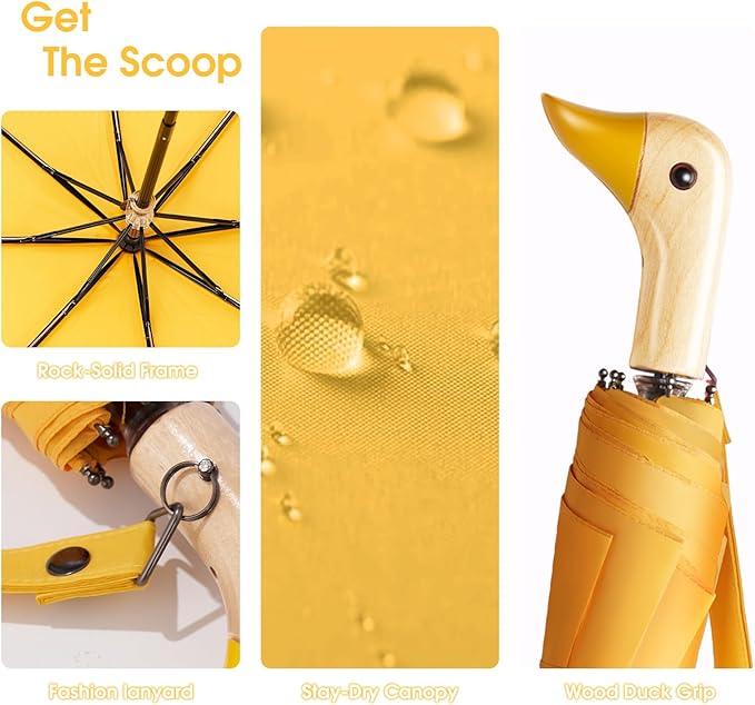 Duck Umbrella – Cute Duck with Adorable Duck Handle, The Perfect Duck Umbrella for Duck Lovers