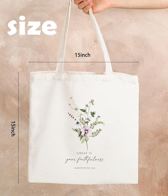 Christian Tote Bag, Christian tote Bag for Women, Bible tote bag, Bible Tote Bags for Women, Foral Tote Bag