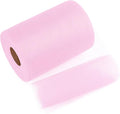 Light Pink Tulle Ribbon 6 Inch x 100 Yards(300ft) Spool Fabric Ribbon Ideal for Tutu Skirt Art Gift Wrapping Flower Bouquet Crafts Weddings Floral Arrangements
