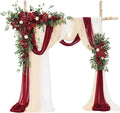TINGE TIME Artificial Arch Flowers Kit Pack of 5, Wedding Decorations for Reception with Hanging Flowers, Wedding Arch Silk Floral Arrangements Ceremony Backdrop Bridal Shower Outdoor Party Decor