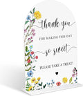 Acrylic Wedding Signs Please Take a Treat Sign for Reception, 6x8" Floral Themed Arch Acrylic Dessert Table Decor, Love Is In Bloom & Baby In Bloom Decorations for Baby Shower Bridal Shower Engagement