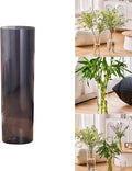 Clear Acrylic Flower Vase, Modern Unbreakable Decorative Cylinder Vase for Wedding Bouquets, Centerpieces, and Home Decor - 10cm Diameter, 40cm Height