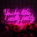 Your Like Really Pretty Neon Sign Bedroom Decor Birthday Gifts for Women Room Decor for Teen Girls Wedding Party Pink Neon Name Sign Christmas Gifts