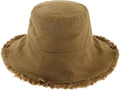 CHOK.LIDS Frayed Bucket Hats for Women Men Unisex Trendy Washed Cotton Floppy Wide Brim Boonie Outdoor Summer Beach Headwear