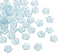 PATIKIL Random Glass Flower Beads, 50Pack Transparent Floral Beads Hibiscus Beads for DIY Jewelry Making Bracelets Bulk, Blue