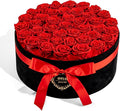 40 Real Preserved Roses in Suede Box Forever Roses Last Up to 3 Years, Flowers for Delivery Prime, Mother’s Day, Birthday, Christmas - Red