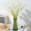 Norme 15 Pieces 27" Calla Lilies Artificial Flower Long Stem White Calla Lily Decoration for Tall Vases Real Touch Arum Lilies Bouquet for Wedding Bride Shower Office Home Table Centerpiece Decor