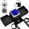 FIACO Gifts for Women Preserved Real Roses with I Love You Necklace Fresh Forever Flowers Birthday Gifts for Mom Grandma Wife Girlfriend on Anniversary Christmas Valentines Romantic Gift