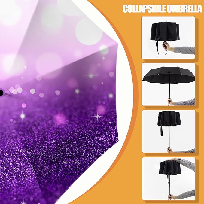 Small Compact Travel Automatic Folding Umbrella for Women, Portable Lightweight, Rain, Wind, UV Sun Shade