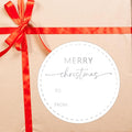 Silver Merry Christmas Gifts Tags Stickers, 30 Pcs Christmas Name Tags for Gifts, 2.5x2.5 Inch Holiday Presents Sticker Labels, Festive Chrismas Name Tag for Gift Wrapping Bags Classroom-D28
