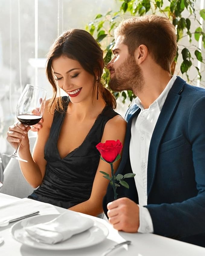 Flowers for Delivery Prime Gifts for Women: Preserved Rose Gifts for Mom Wife Grandma Birthday Single Rose Red