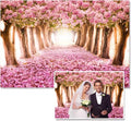 AOFOTO 10x7ft Spring Cherry Blossom Backdrop Sweet Pink Flowers Tree Floral Petal Boulevard Photography Background Wedding Photo Studio Props Girl Bride Woman Lady Mother Artistic Portrait Wallpaper
