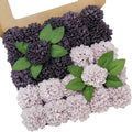 Artificial Flowers, 50pcs Realistic Artificial Rose for DIY Wedding Bouquets Centerpieces Arrangements, Dark Purple and Light Purple Dahlia Flowers with Stem for Bridal Shower Party Home Decorations