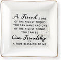 HOME SMILE Ceramic Ring Dish Jewelry Tray for Mom Sister Friends