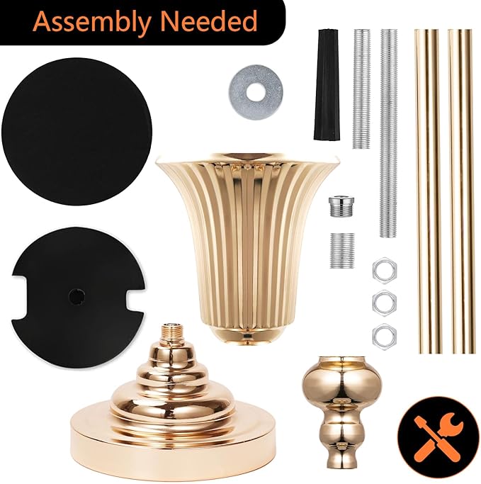 32.2" Height Versatile Gold Tall Vases for Centerpieces, Metal Trumpet Vases for Wedding Party Dinner Centerpiece, Road Lead for Anniversary Celebration Birthday, 2pcs