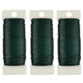 3 Pack Flexible Green Wire - 118 Yards, 22 Gauge, Paddle Wire for Crafts, Christmas Wreaths, Tree & Flower Arrangements