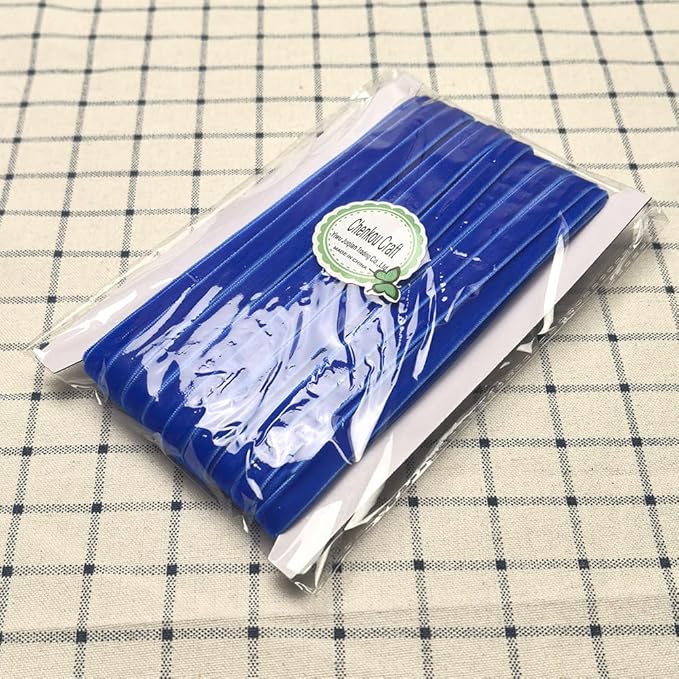 Chenkou Craft Blue 25 Yards 3/8" Velvet Ribbon Lots Bulk (Blue, 3/8"(10mm))