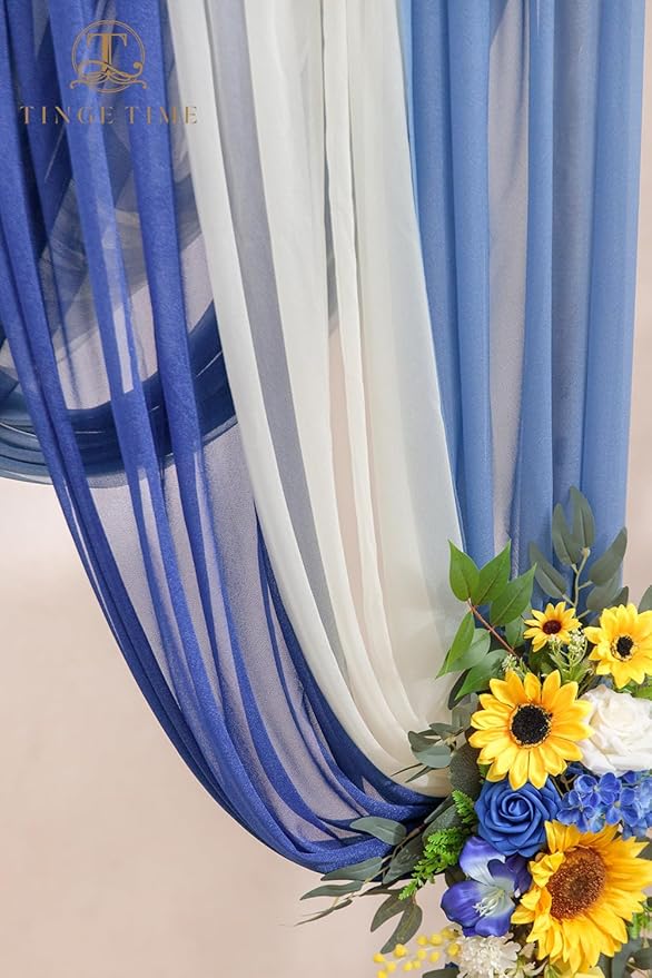 TINGE TIME Artificial Arch Flowers Kit Pack of 5, Wedding Decorations for Reception with Hanging Flowers, Wedding Arch Silk Floral Arrangements Ceremony Backdrop Bridal Shower Outdoor Party Decor