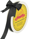Double Face Black Satin Ribbon 5/8 inch X 50 Yards Polyester Black Ribbon for Gift Wrapping Very Suitable for Weddings Party Invitation Decorations and More