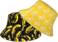 Bucket Hat Double-Side-Wear Reversible Sun Hat Beach Travel Hiking for Women Men